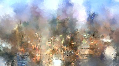 Tuval üzerinde etkileyici fırçalanmış resim. Soyut doku. 2D çizim. Geniş fırça darbeleri. Modern dijital sanat. Çağdaş fırça. Modern ifade. Popüler biçim boyanmış resim.