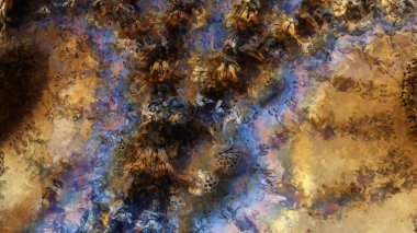 Tuval üzerinde etkileyici fırçalanmış resim. Soyut doku. 2D çizim. Geniş fırça darbeleri. Modern dijital sanat. Çağdaş fırça. Modern ifade. Popüler biçim boyanmış resim.