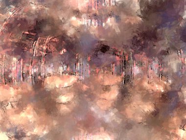 Tuval üzerinde etkileyici fırçalanmış resim. Soyut doku. 2D çizim. Geniş fırça darbeleri. Modern dijital sanat. Çağdaş fırça. Modern ifade. Popüler biçim boyanmış resim.