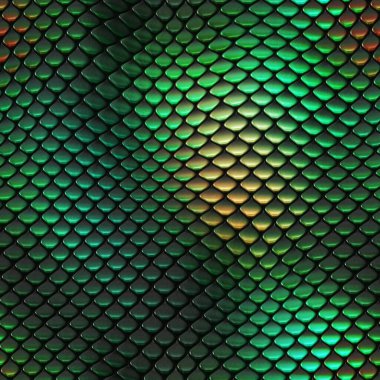 Kusursuz bir fantezi modeli. Sürüngen dokusu. Renkli ve canlı fayanslar. Egzotik fayanslı yüzey. Doğa baskısı.