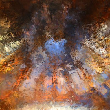 Tuval üzerinde etkileyici fırçalanmış resim. Soyut doku. 2D çizim. Geniş fırça darbeleri. Modern dijital sanat. Çağdaş fırça. Modern ifade. Popüler biçim boyanmış resim.