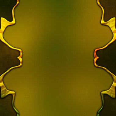 Kahverengi arkaplanda 3 boyutlu fantezi metalik çerçeve