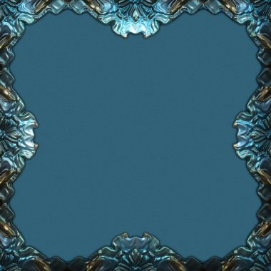 Çerçeve kağıdı. Kart, davetiye ya da albüm olarak harika bir kullanım. Fantezi 3D çizim arka planı. Zarif duvar kâğıdı. Metnin için şablon.