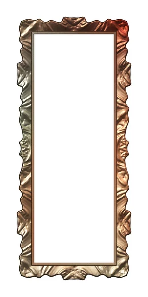 Metallic Illustratie Fantasie Frame Geïsoleerd Witte Achtergrond Perfect Voor Uitnodigingen — Stockfoto