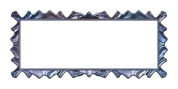 Metallic Illustratie Fantasie Frame Geïsoleerd Witte Achtergrond Perfect Voor Uitnodigingen — Stockfoto