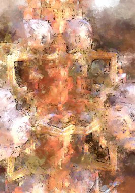 Tuval üzerinde etkileyici fırçalanmış resim. Soyut doku. 2D çizim. Geniş fırça darbeleri. Modern dijital sanat. Çağdaş fırça. Modern ifade. Popüler biçim boyanmış resim.