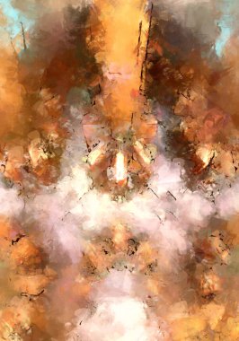 Tuval üzerinde etkileyici fırçalanmış resim. Soyut doku. 2D çizim. Geniş fırça darbeleri. Modern dijital sanat. Çağdaş fırça. Modern ifade. Popüler biçim boyanmış resim.