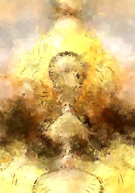 Tuval üzerinde etkileyici fırçalanmış resim. Soyut doku. 2D çizim. Geniş fırça darbeleri. Modern dijital sanat. Çağdaş fırça. Modern ifade. Popüler biçim boyanmış resim.