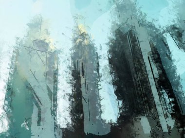 Tuval üzerinde etkileyici fırçalanmış resim. Soyut doku. 2D çizim. Geniş fırça darbeleri. Modern dijital sanat. Çağdaş fırça. Modern ifade. Popüler biçim boyanmış resim.