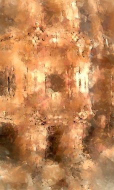 Tuval üzerinde etkileyici fırçalanmış resim. Soyut doku. 2D çizim. Geniş fırça darbeleri. Modern dijital sanat. Çağdaş fırça. Modern ifade. Popüler biçim boyanmış resim.