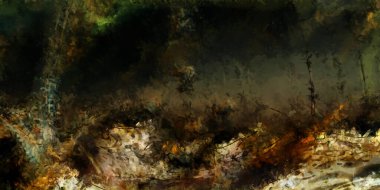 Tuval üzerinde etkileyici fırçalanmış resim. Soyut doku. 2D çizim. Geniş fırça darbeleri. Modern dijital sanat. Çağdaş fırça. Modern ifade. Popüler biçim boyanmış resim.