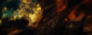 Tuval üzerinde etkileyici fırçalanmış resim. Soyut doku. 2D çizim. Geniş fırça darbeleri. Modern dijital sanat. Çağdaş fırça. Modern ifade. Popüler biçim boyanmış resim.