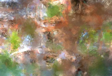 Tuval üzerinde etkileyici fırçalanmış resim. Soyut doku. 2D çizim. Geniş fırça darbeleri. Modern dijital sanat. Çağdaş fırça. Modern ifade. Popüler biçim boyanmış resim.