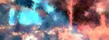 Tuval üzerinde etkileyici fırçalanmış resim. Soyut doku. 2D çizim. Geniş fırça darbeleri. Modern dijital sanat. Çağdaş fırça. Modern ifade. Popüler biçim boyanmış resim.