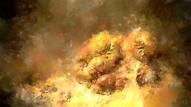 Tuval üzerinde etkileyici fırçalanmış resim. Soyut doku. 2D çizim. Geniş fırça darbeleri. Modern dijital sanat. Çağdaş fırça. Modern ifade. Popüler biçim boyanmış resim.