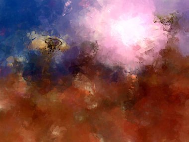 Tuval üzerinde etkileyici fırçalanmış resim. Soyut doku. 2D çizim. Geniş fırça darbeleri. Modern dijital sanat. Çağdaş fırça. Modern ifade. Popüler biçim boyanmış resim.