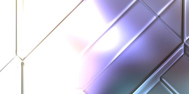 Üç boyutlu metalik panel dokusu. Renkli, parlak, soyut duvar kağıdı. Geometrik teknolojik parlak yansıtıcı arkaplan.