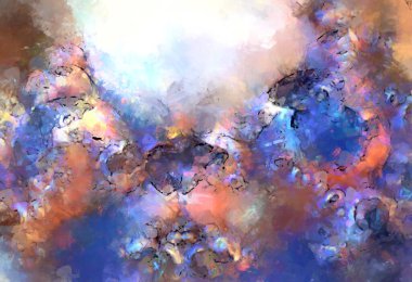 Tuval üzerinde etkileyici fırçalanmış resim. Soyut doku. 2D çizim. Geniş fırça darbeleri. Modern dijital sanat. Çağdaş fırça. Modern ifade. Popüler biçim boyanmış resim.