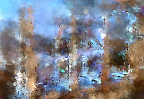 Tuval üzerinde etkileyici fırçalanmış resim. Soyut doku. 2D çizim. Geniş fırça darbeleri. Modern dijital sanat. Çağdaş fırça. Modern ifade. Popüler biçim boyanmış resim.