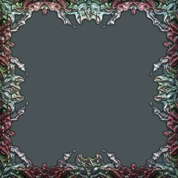 Çerçeve kağıdı. Kart, davetiye ya da albüm olarak harika bir kullanım. Fantezi 3D çizim arka planı. Zarif duvar kâğıdı. Metnin için şablon.