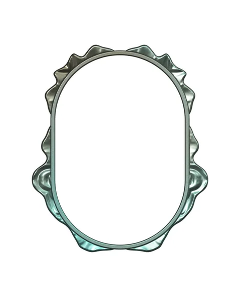 Metallic Illustratie Fantasie Frame Geïsoleerd Witte Achtergrond Perfect Voor Uitnodigingen — Stockfoto