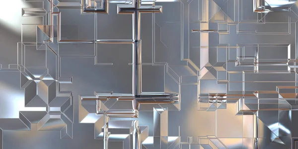 Glanzende Satijnen Afwerking Oppervlaktetechnologie Patroon Metalen Paneeltextuur Met Luxe Reflectie — Stockfoto
