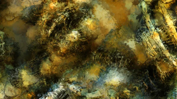 Pittura Espressiva Spazzolata Tela Struttura Astratta Illustrazione Pennellate Larghe Arte — Foto Stock