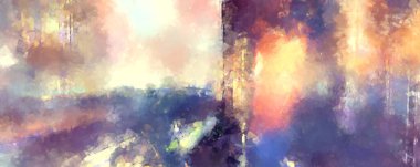 Tuval üzerinde etkileyici fırçalanmış resim. Soyut doku. 2D çizim. Geniş fırça darbeleri. Modern dijital sanat. Çağdaş fırça. Modern ifade. Popüler biçim boyanmış resim.