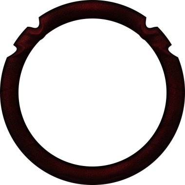 Üç boyutlu metalik illüstrasyon. Beyaz arka planda izole edilmiş fantezi çerçevesi. Davetiyeler, posterler, menü, hatıra defteri ve sunum için mükemmel. Metnin için şablon.