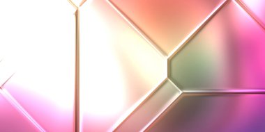 Üç boyutlu metalik panel dokusu. Renkli, parlak, soyut duvar kağıdı. Geometrik teknolojik parlak yansıtıcı arkaplan.