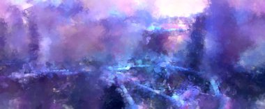 Tuval üzerinde etkileyici fırçalanmış resim. Soyut doku. 2D çizim. Geniş fırça darbeleri. Modern dijital sanat. Çağdaş fırça. Modern ifade. Popüler biçim boyanmış resim.