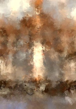 Tuval üzerinde etkileyici fırçalanmış resim. Soyut doku. 2D çizim. Geniş fırça darbeleri. Modern dijital sanat. Çağdaş fırça. Modern ifade. Popüler biçim boyanmış resim.