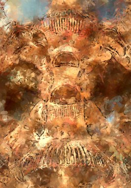 Tuval üzerinde etkileyici fırçalanmış resim. Soyut doku. 2D çizim. Geniş fırça darbeleri. Modern dijital sanat. Çağdaş fırça. Modern ifade. Popüler biçim boyanmış resim.