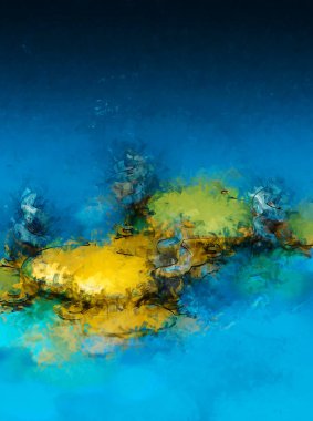 Tuval üzerinde etkileyici fırçalanmış resim. Soyut doku. 2D çizim. Geniş fırça darbeleri. Modern dijital sanat. Çağdaş fırça. Modern ifade. Popüler biçim boyanmış resim.