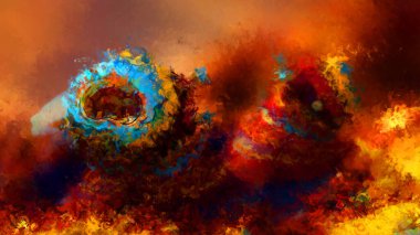 Tuval üzerinde etkileyici fırçalanmış resim. Soyut doku. 2D çizim. Geniş fırça darbeleri. Modern dijital sanat. Çağdaş fırça. Modern ifade. Popüler biçim boyanmış resim.