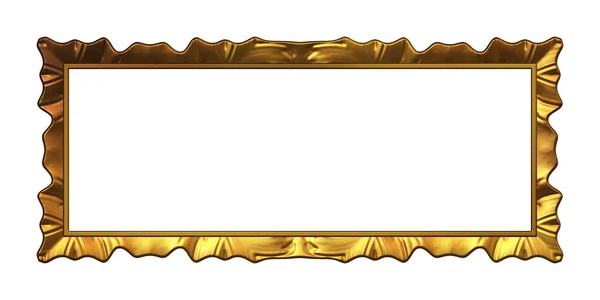 Metallic Illustratie Fantasie Frame Geïsoleerd Witte Achtergrond Perfect Voor Uitnodigingen — Stockfoto