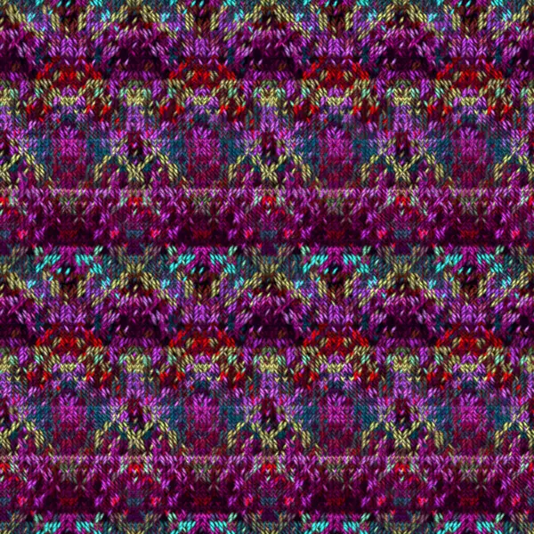 Seamless Colorful Knitted Fabric Texture Knit Pattern Background — Stock Photo, Image