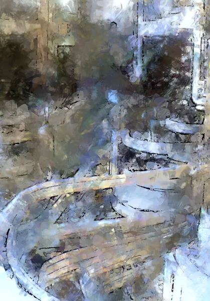 Tuval üzerinde etkileyici fırçalanmış resim. Soyut doku. 2D çizim. Geniş fırça darbeleri. Modern dijital sanat. Çağdaş fırça. Modern ifade. Popüler biçim boyanmış resim.