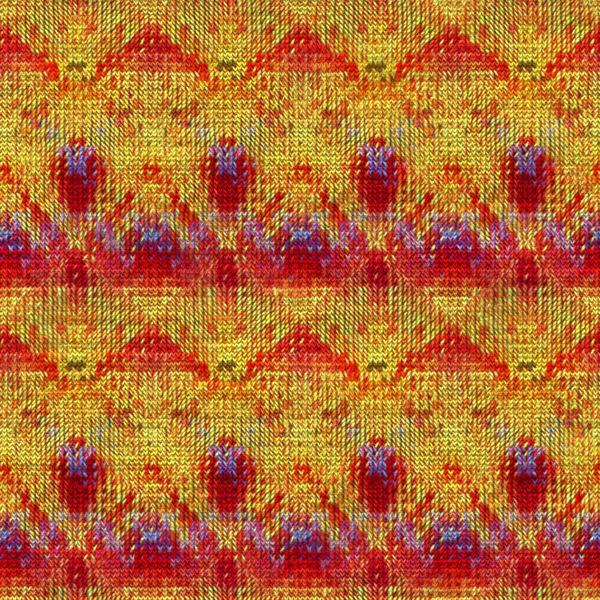 Seamless Colorful Knitted Fabric Texture Knit Pattern Background — Stock Photo, Image