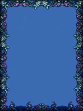 Çerçeve kağıdı. Kart, davetiye ya da albüm olarak harika bir kullanım. Fantezi 3D çizim arka planı. Zarif duvar kâğıdı. Metnin için şablon.