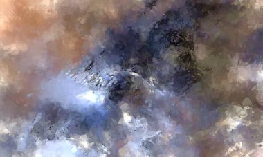 Tuval üzerinde etkileyici fırçalanmış resim. Soyut doku. 2D çizim. Geniş fırça darbeleri. Modern dijital sanat. Çağdaş fırça. Modern ifade. Popüler biçim boyanmış resim.