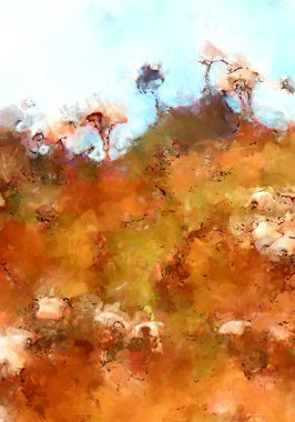 Tuval üzerinde etkileyici fırçalanmış resim. Soyut doku. 2D çizim. Geniş fırça darbeleri. Modern dijital sanat. Çağdaş fırça. Modern ifade. Popüler biçim boyanmış resim.