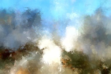 Tuval üzerinde etkileyici fırçalanmış resim. Soyut doku. 2D çizim. Geniş fırça darbeleri. Modern dijital sanat. Çağdaş fırça. Modern ifade. Popüler biçim boyanmış resim.