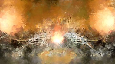 Tuval üzerinde etkileyici fırçalanmış resim. Soyut doku. 2D çizim. Geniş fırça darbeleri. Modern dijital sanat. Çağdaş fırça. Modern ifade. Popüler biçim boyanmış resim.