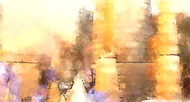 Tuval üzerinde etkileyici fırçalanmış resim. Soyut doku. 2D çizim. Geniş fırça darbeleri. Modern dijital sanat. Çağdaş fırça. Modern ifade. Popüler biçim boyanmış resim.