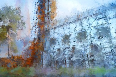 Tuval üzerinde etkileyici fırçalanmış resim. Soyut doku. 2D çizim. Geniş fırça darbeleri. Modern dijital sanat. Çağdaş fırça. Modern ifade. Popüler biçim boyanmış resim.