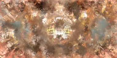 Tuval üzerinde etkileyici fırçalanmış resim. Soyut doku. 2D çizim. Geniş fırça darbeleri. Modern dijital sanat. Çağdaş fırça. Modern ifade. Popüler biçim boyanmış resim.