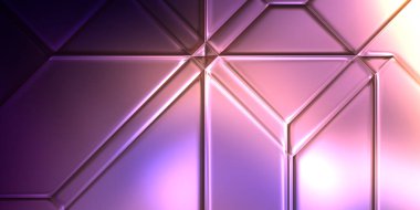 Üç boyutlu metalik panel dokusu. Renkli, parlak, soyut duvar kağıdı. Geometrik teknolojik parlak yansıtıcı arkaplan.