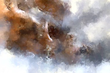 Tuval üzerinde etkileyici fırçalanmış resim. Soyut doku. 2D çizim. Geniş fırça darbeleri. Modern dijital sanat. Çağdaş fırça. Modern ifade. Popüler biçim boyanmış resim.