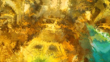 Tuval üzerinde etkileyici fırçalanmış resim. Soyut doku. 2D çizim. Geniş fırça darbeleri. Modern dijital sanat. Çağdaş fırça. Modern ifade. Popüler biçim boyanmış resim.